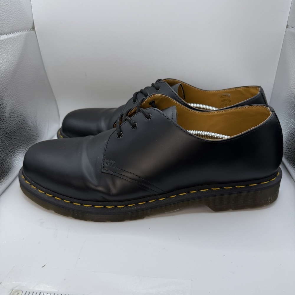 Doc Martens Mens 14M Oxford Dress Shoes Black Leather Lace Up 11838 Worn Once